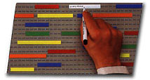 reusable text plates for magnetic planning board